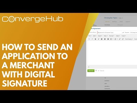 video:How to send an application to a merchant with digital signature