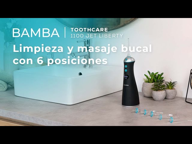 Irrigador Cecotec Bamba ToothCare 1100 Jet Liberty portátil 280 ml 6 bicos LED video