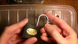 (5) Lock Picking - Small Tri-Circle Padlock