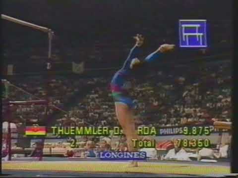 Dörthe Thümmler (GDR) - Worlds 1987 - All Around - Uneven Bars