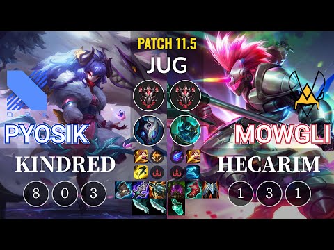 DRX Pyosik Kindred vs VIT Mowgli Hecarim Jungle - KR Patch 11.5