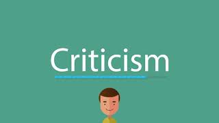 Criticism pronunciation