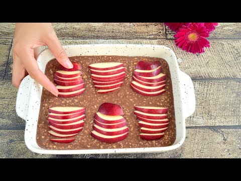Oatmeal, apple and bananas. Wow how delicious! Why didn't we do this earlier?
