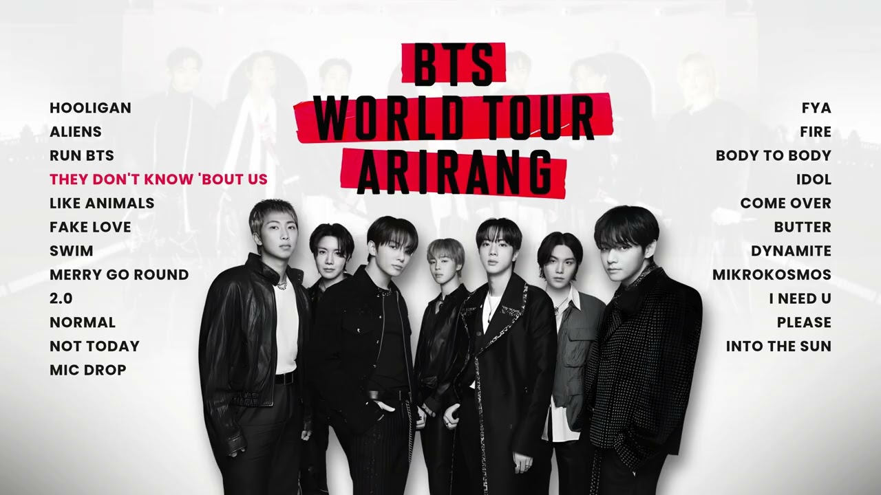 BTS Arirang World Tour SETLIST