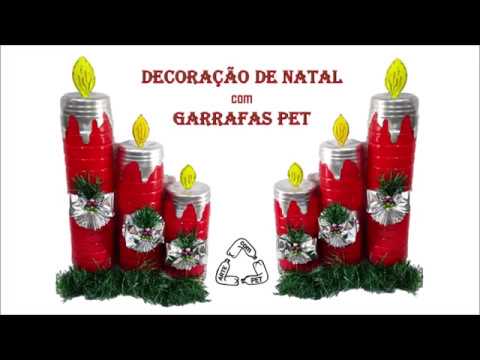 DIY- DECORAÇÃO de NATAL com material reciclável/ARTE com PET