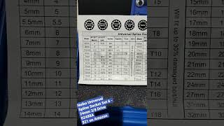 Neiko Universal Spline Socket Set 3/8 Drive 6-24mm