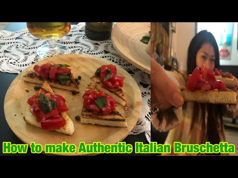 Authentic Italian Bruschetta with Tomato & Basil Easy Recipe/ Easy Appetizer/ Food Ventures