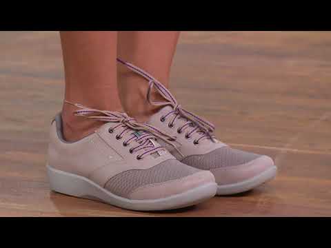 Clarks Cloud Steppers Lace-up Sneakers - Sillian Emma on QVC
