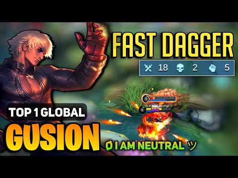 NO.1 GUSION FAST HAND Combo [ Top 1 Global Gusion Best Build ] By ø I AM Neutral ツ - MLBB