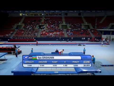 GRISHUNIN Ilya (AZE) - 2017 Trampoline Worlds, Sofia (BUL) - Qualification Trampoline Routine 2