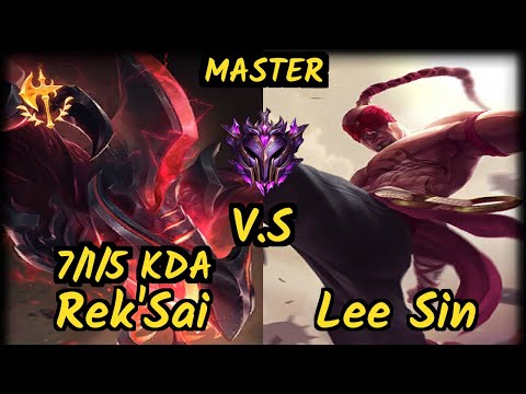 OPT Meteos (REK'SAI) vs LEE SIN - 7/1/5 KDA JUNGLE GAMEPLAY - NA Ranked MASTER
