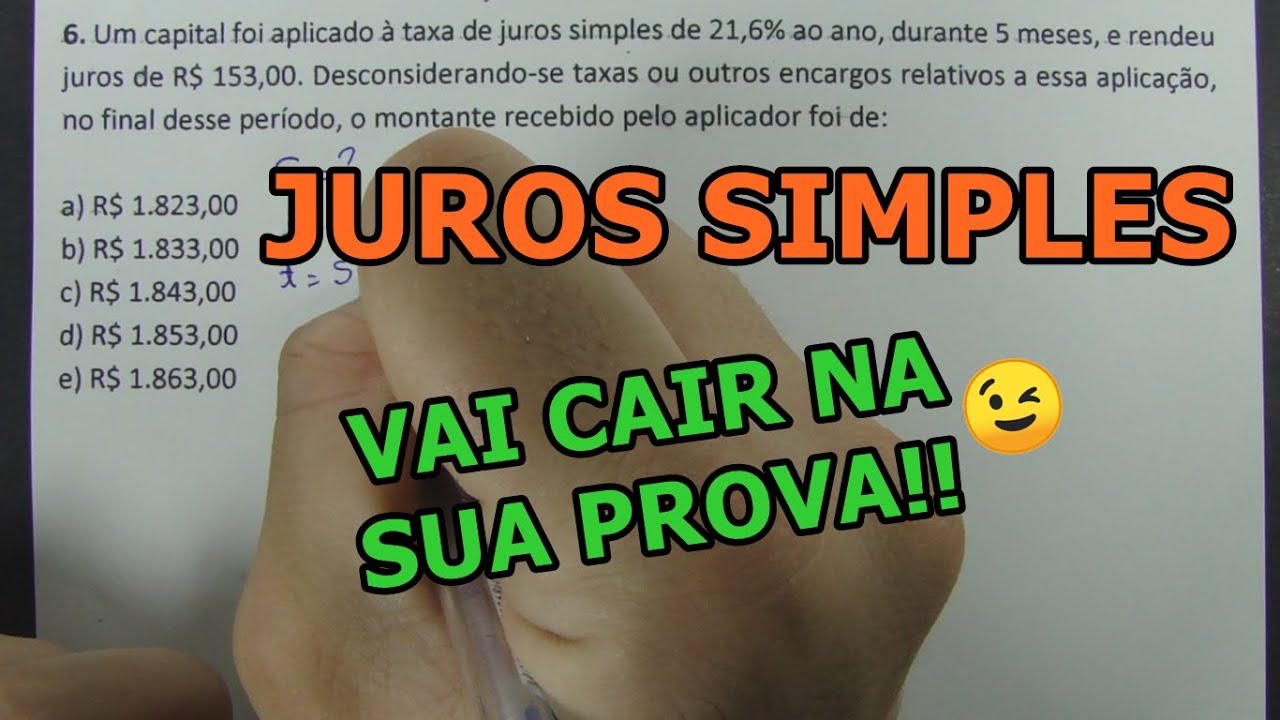 JUROS SIMPLES - SÓ QUESTÕES CONCURSO