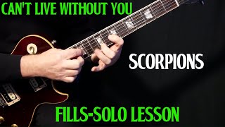 how to play "Can't Live Without You" on guitar by Scorpions | guitar lesson | SOLO LESSON