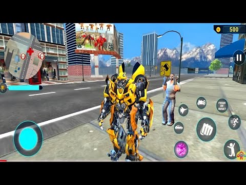 Bumblebee Transformation Jet Robot Car Game 2020 #2 - Android Gameplay
