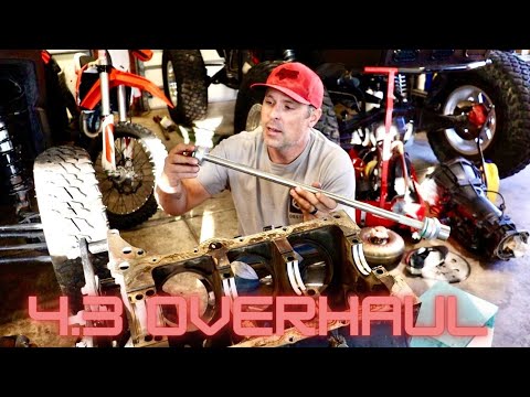 Vortec 4.3 reassembly of the Bottom, Crank, pistons, rods, cam bearings, rear main seal.