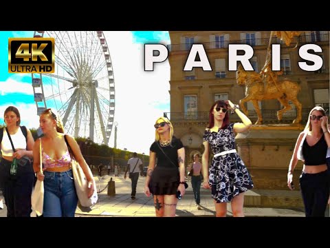 Paris, France 🇫🇷 -  Summer Walking Tour 4K - July  2022 - 30°C