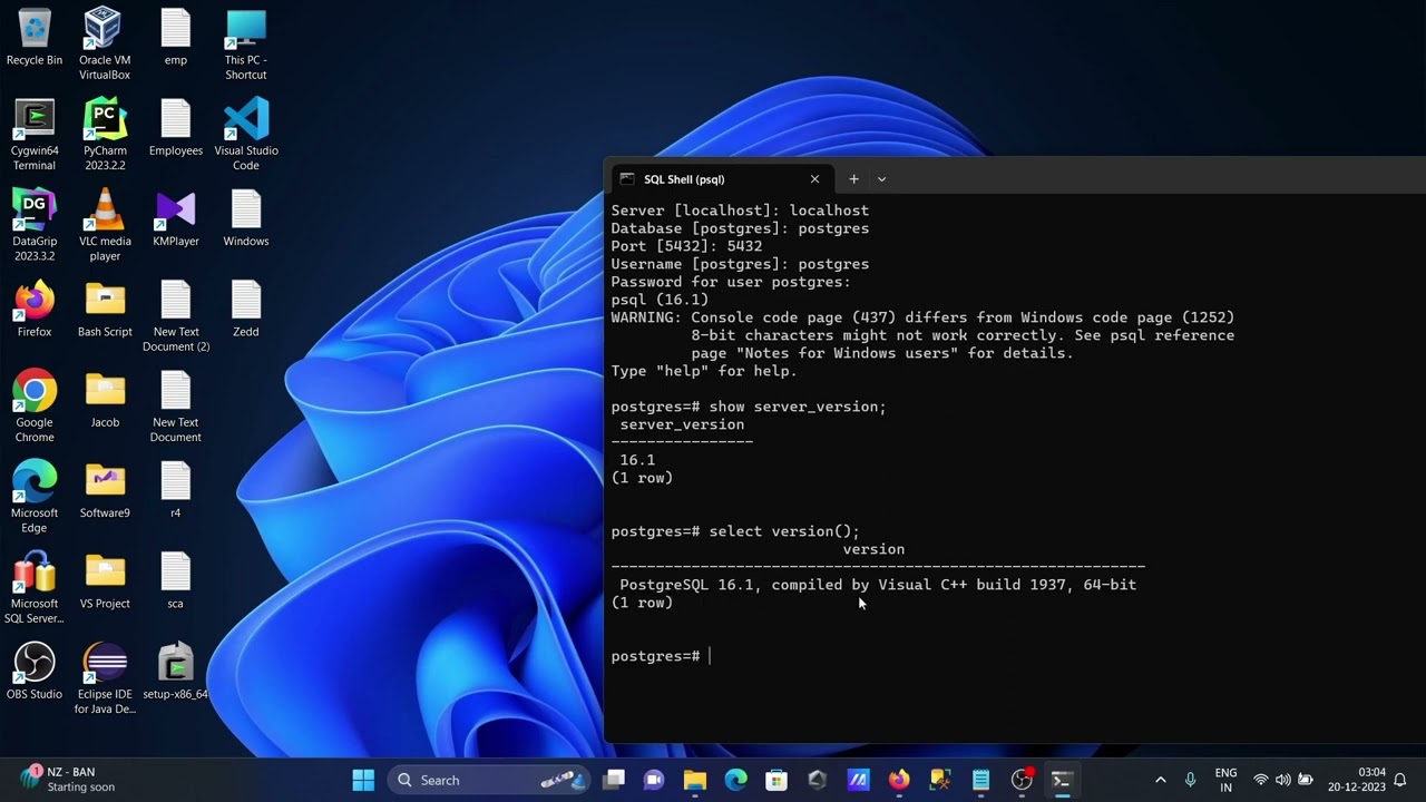 How to check version of PostgreSQL