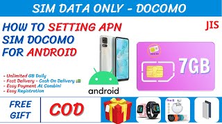 HOW TO SETTING APN FOR ( SIM DOCOMO 7GB ) ANDROID - Japan Sim #7GB