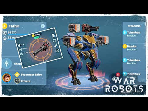Fafnir W/Razdor [WAR ROBOTS] Gameplay