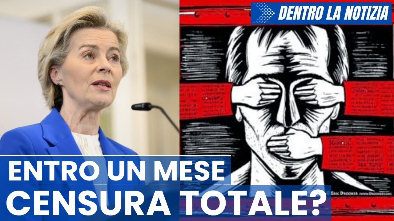 AVANZA IL DSA CENSURA UE Entro fine 2025 tutti gli Stati dovranno nominare "segnalatori attendibili"