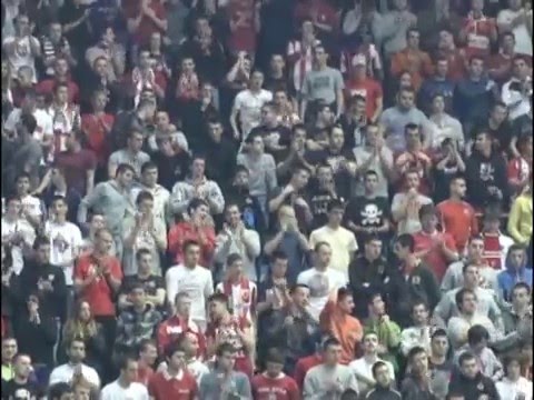 KK Crvena zvezda - navijanje u Pioniru