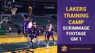 Lakers 5-On-5 Scimmage Footage: Training Camp Day 3 (Game 1)