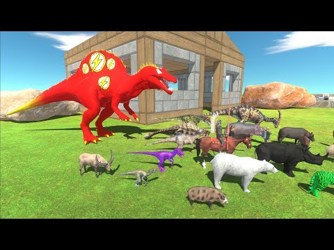 Escape from FLASH SPINOSAURUS - Animal Revolt Battle Simulator Escape from Monster