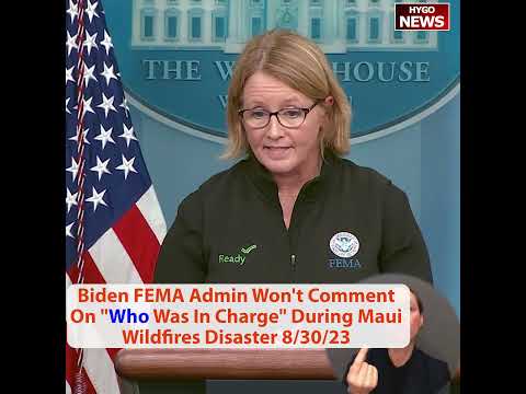 Biden FEMA Admin Won't Comment On 'Who Was In Charge' During Maui Wildfires Disaster