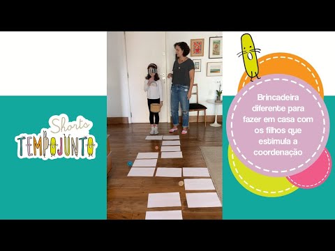 Brincadeira simples e divertida de coordenação espacial