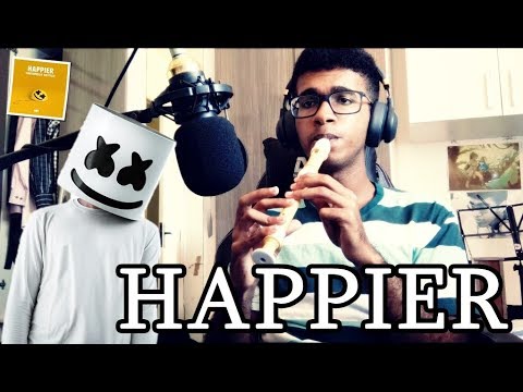 HAPPIER - Marshmello ft. Bastille - (Instrumental Flute - Recorder cover)