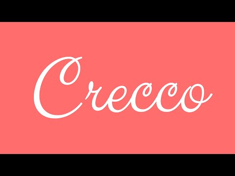 Learn how to Write the Name Crecco Signature Style in Cursive Writing