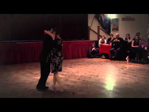  Andrea Misse  and  Javier Rodriguez  are  dancing  to  the  tango  "  Oigo Tu Voz  "