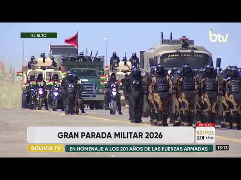 Rodrigo Paz encabeza la Parada Militar por el aniversario de las Fuerzas Armadas