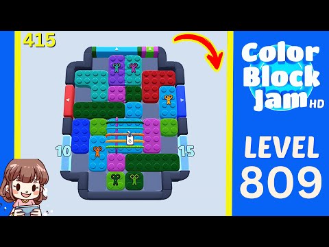 Color Block Jam Level 415 (809) Solution Walkthrough