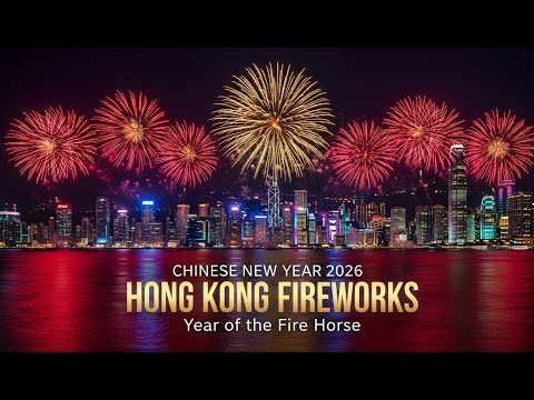 Hong Kong Chinese New Year 2026 LIVE 🎆 | 24/7 CNY Fireworks Victoria Harbour