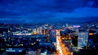 Driving through Prishtina/Kosovo