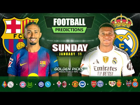 Football Predictions Today 11 January | Possible Scores, Corners & Cards | Golden Picks Plus