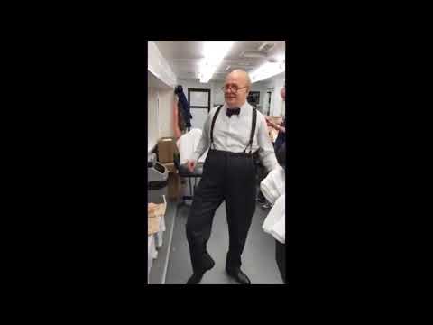 Winston Churchill dancing like James Brown, played by Gary Oldman