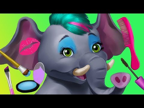 Fun Kids Care Games- Wild Jungle Animals Makeup & Pet Hair Salon Style & Color Makeover Kids Games