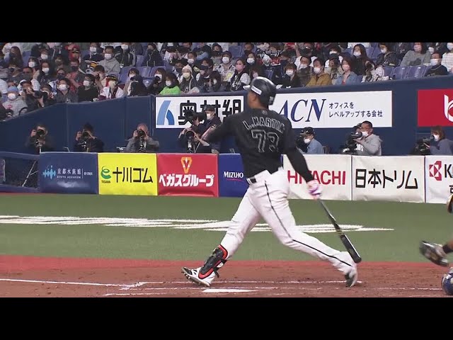 【3回表】マリーンズ・マーティンのタイムリー2ベースヒットで先制!! 2021/4/18 B-M