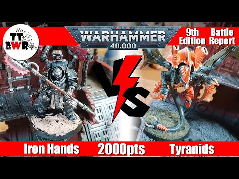Iron hands vs Tyranids - 2000 points - Warhammer 40k Battle Report (Old Nid Rules)