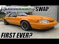 The First Ever ECOBOOST Swapped Foxbody Mustang! *WITH TURBO UPGRADES