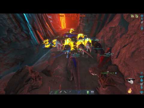 ARK Survival Evolved Alpha Tek Cave Overseer final boss fight (Canal ARKtetos)