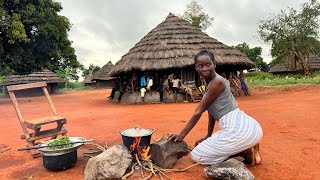 Cooking in the Tradition African Village Homestead Congo 🇨🇩
