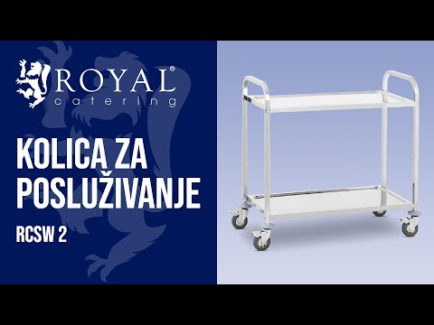 videozapis - Kolica za posluživanje - 2 pladnja - do 160 kg