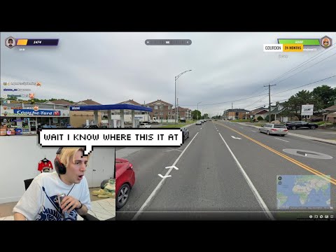 xQc reacts to Lirik getting a Geoguessr from Quebec
