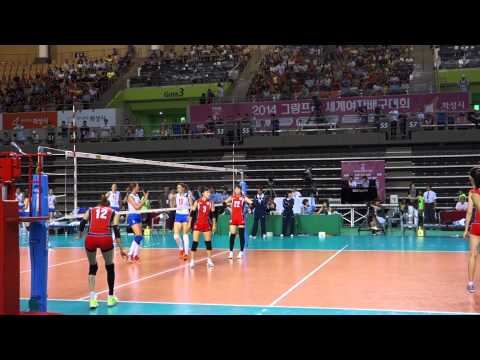 월드그랑프리 배구 한국 korea vs 세르비아  Serbia  스파이크 웜업