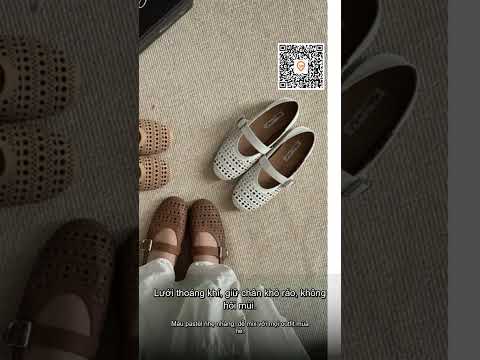 Giày Búp Bê Lưới Nữ Quai Ngang Sandals Đế Mềm Happy Feelings Summer 2.025