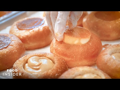 在紐約的一間公寓裡製作了上百個Leche-Flan餡的甜甜圈。 (Hundreds Of Leche-Flan-Filled Doughnuts Are Made In A New York Apartment)