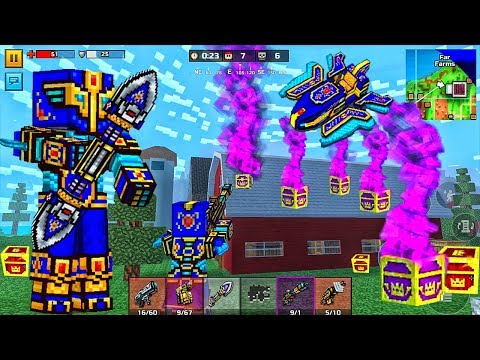 Pixel Gun 3D - Only Gold Chests and Violet Premium Chests and Clan Legend Set (Battle Royale)